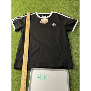 Body by Raven Tracy Striped Black Top, Size 2XL